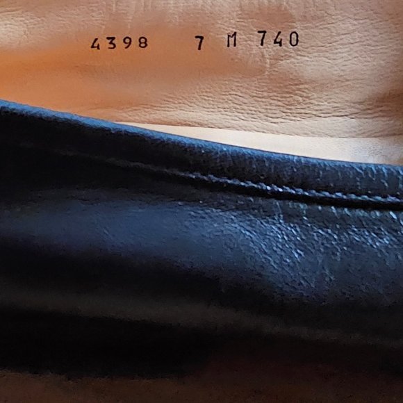 GRAVATI PER DAVIDS BLACK LEATHER SHOES   SIZE 7 M  fits like Canadian  7 1/2 - Picture 7 of 7